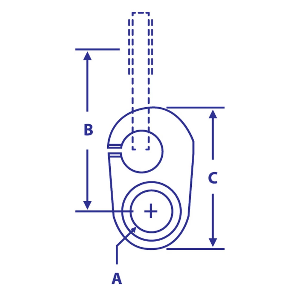 Ronstan PNP16B Flag/Sister Clip White 4.7mm Eye Clearance 2 Ronstan PNP16B Flag/Sister Clip White 4.7mm Eye Clearance - Image 2