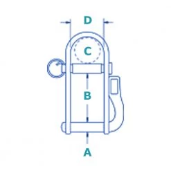 Ronstan RF1033 Halyard Shackle 32 X 19mm And 1/4in Pin -Ronstan Sales Store 72391 4