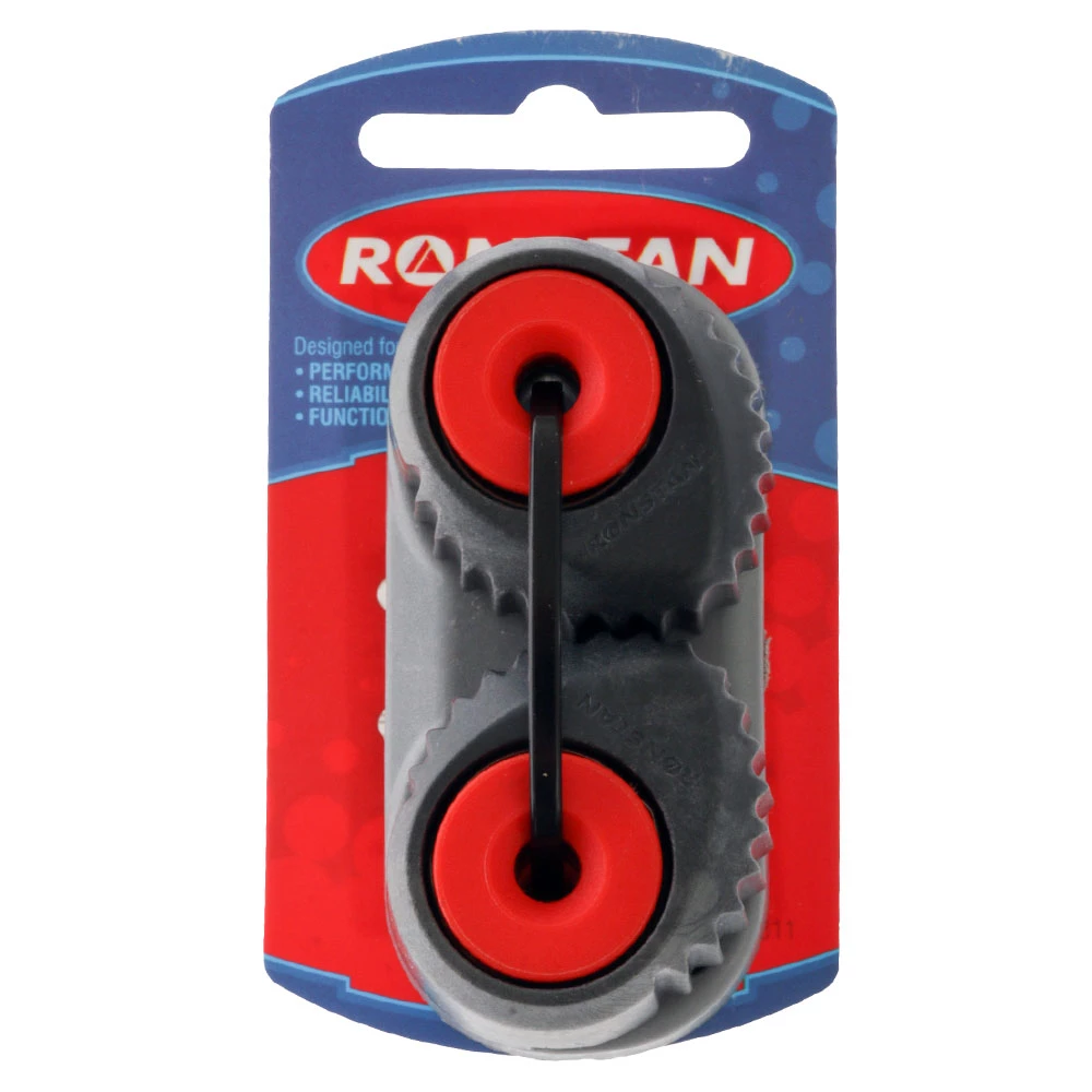 Ronstan RF5011 Medium T-Cleat Red - Grey Base 1 Ronstan RF5011 Medium T-Cleat Red - Grey Base