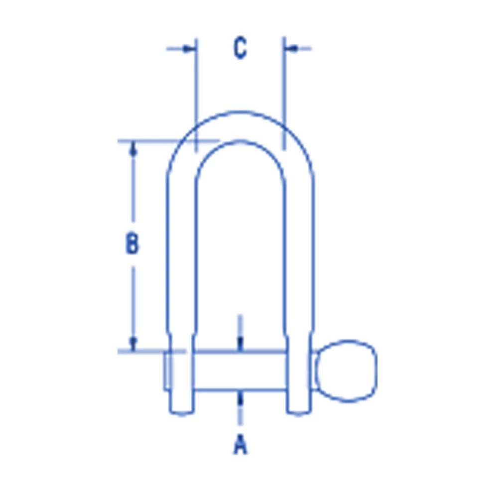 Ronstan RF616 Standard Dee Shackle 18x11mm And Pin 3/16in 1 Ronstan RF616 Standard Dee Shackle 18x11mm And Pin 3/16in