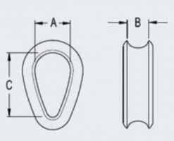 Ronstan RF2181 Sailmaker Stainless Steel Thimble 5/32inch