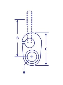 Ronstan PNP16 Flag/Sister Clip White 13mm Eye Clearance