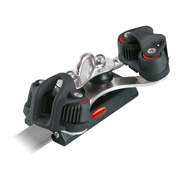 Ronstan RC12221 S22 Traveller Car 125mm 4 Control Sheaves 2 Cleats 1 Ronstan RC12221 S22 Traveller Car 125mm 4 Control Sheaves 2 Cleats