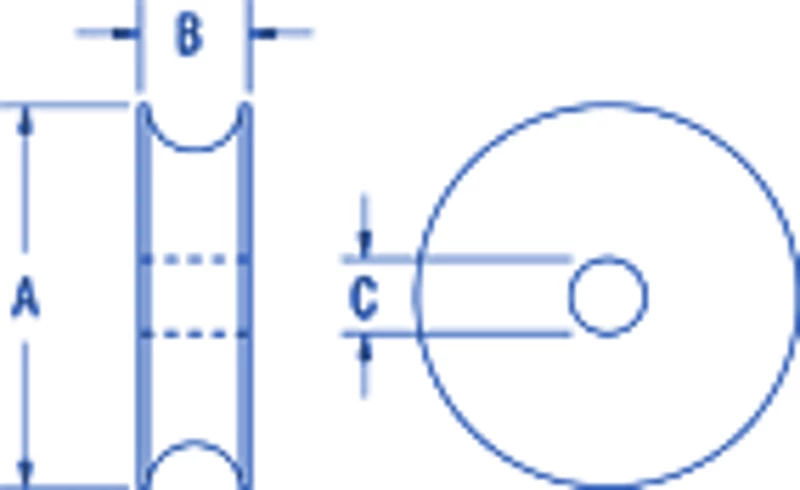 Ronstan RF132 Nylatron Sheave 45mm OD X 8mm ID X 10mm W 1 Ronstan RF132 Nylatron Sheave 45mm OD X 8mm ID X 10mm W