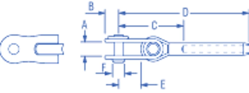 Ronstan RF1506-2420 Swage Toggle Suits 3/4inch Wire X 31.8mm (1-1/4inch) Pin 1 Ronstan RF1506-2420 Swage Toggle Suits 3/4inch Wire X 31.8mm (1-1/4inch) Pin
