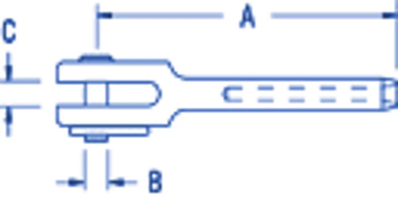 Ronstan CS7803-M03M5 Swage Fork T/S 3mm Wire 5mm Pin 1 Ronstan CS7803-M03M5 Swage Fork T/S 3mm Wire 5mm Pin