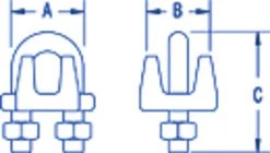 Ronstan RF1685-4 Wire Rope Grip Size 4