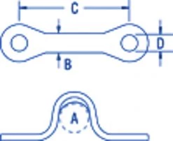 Ronstan RF94 Flared Saddle 6mm Clearance