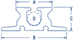 Ronstan S55 Luff Groove Track Gate 800mm Black