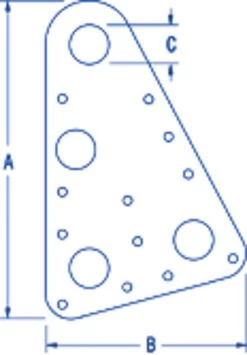 Ronstan RC00010 Headboard Plates 190mm X 120mm (Pair)